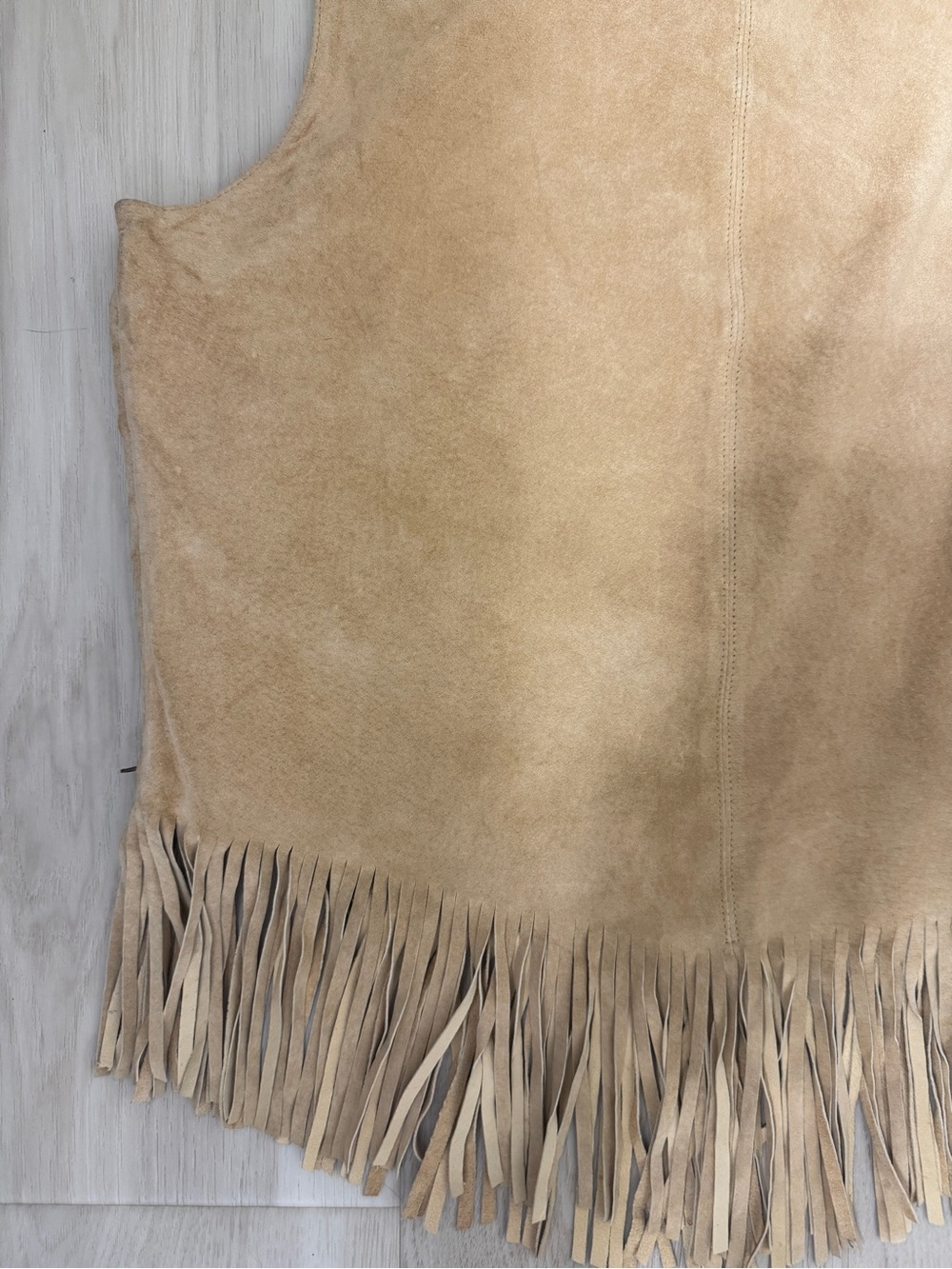 VTG 90s Telluride Clothing Co. Suede Fringe Vest Top Sz 10 Western Boho Festival - Picture 9 of 12